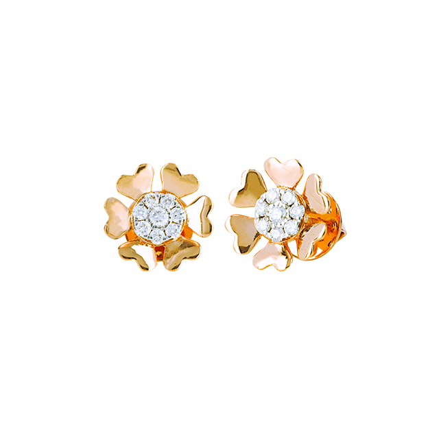 Valentine Flowers Earrings | TDF Diamonds & Gold