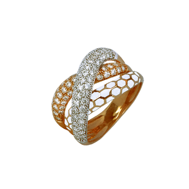 22k Ring Solid Gold Ladies Floral Design with Signity Stones R2902 | Royal  Dubai Jewellers