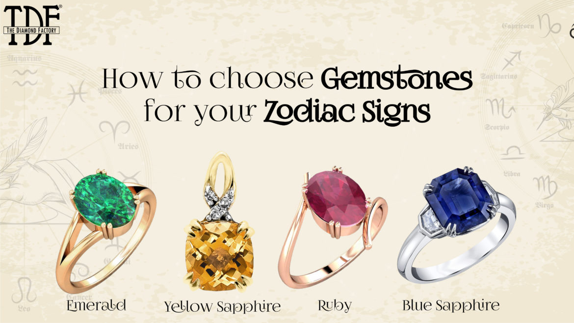 12 Zodiac Sign Birth Stone Ring For Women Horoscope Stainless Steel 18K  Gold Plated Open Finger Rings